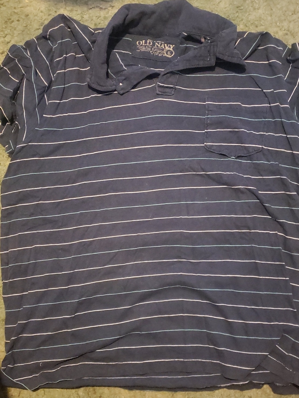 Old Navy Navy striped polo shirt